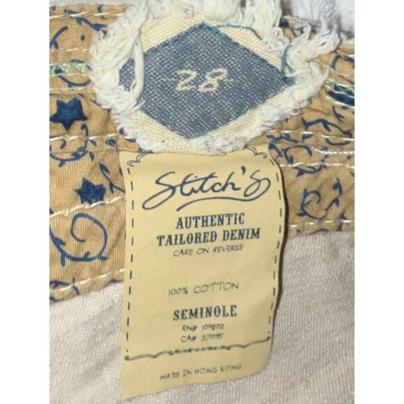 Stitch'S Authentic Tailored Denim Womens Pants Seminole Made In Hong Kong - Picture 3 of 3